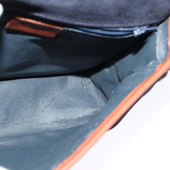 Burberrys Shoulder Bag Suede Leather Navy Auth BA2419 - Picture 10 of 16